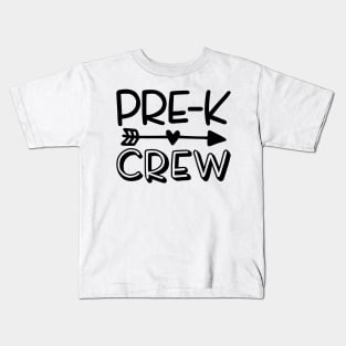 Pre-K Crew Funny Kids Back to School Kids T-Shirt